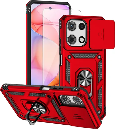 Vista 16 de Funda 5G para Motorola Moto G Stylus 2025/2026 con protector de pantalla de vidrio templado, TPU suave y flexible, ajuste delgado, a prueba