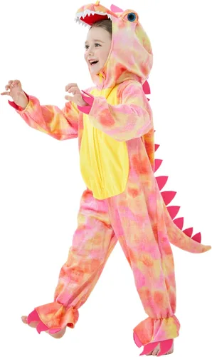 Vista 9 de Disfraz de dinosaurio T-Rex para niños, disfraz de dinosaurio con capucha