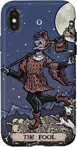 Vista 5 de The Fool Tarot Card Halloween Court Jester Spooky Gothic Case for iPhone 17