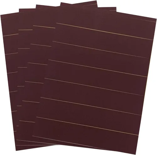 Vista 8 de Match Striker - Adhesivo de golpeo, papel negro con adhesivo previo, 28 piezas, corte rectangular para fósforos de seguridad en tarro de campana