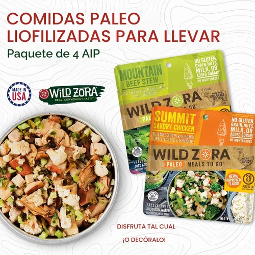 Vista 3 de Wild Zora AIP Paleo Paquete de comidas sin gluten – Pollo Summit, carne de res de montaña – Carne de res 100% alimentada con pasto, pollo libre