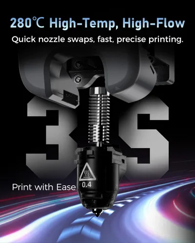 Vista 5 de Impresora 3D FLASHFORGE AD5M, Impresora de Alta Velocidad CoreXY 600mm/s con Nivelación Automática con un Clic, Extrusora de Alta Temperatura