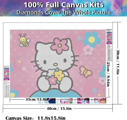 Vista 2 de YALKIN Kits de Pintura de Diamantes 5D para Adultos DIY Taladro Redondo Completo (11.8 x 15.7 pulgadas) Imágenes de Bordado Artes Pintar por Números