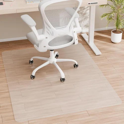 Vista 15 de Tapete para Silla de Oficina para Piso de Madera Dura, 48" x 30" Tapete de Vinilo Transparente para Silla de Escritorio Protector de Piso para Silla