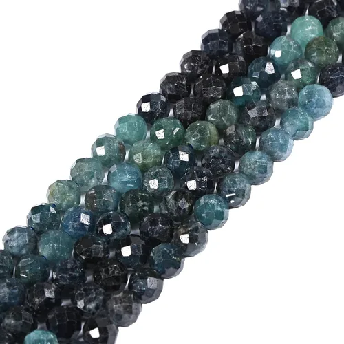 Vista 15 de Cuentas Redondas Facetadas de Ópalo Verde de 4 mm Sueltas de 16 Pulgadas para Hacer Joyas
