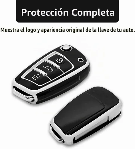 Vista 3 de OFFCURVE para Audi Funda de Llave, Carcasa de Llave de TPU Suave Premium de 360 Grados de Protección Completa Compatible con Audi A1 A3 Q3 Q7 R8 A6L