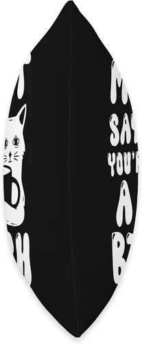 Vista 2 de Coffee Cat Attitude My Cat Says You're A Bitch - Almohada divertida de gato