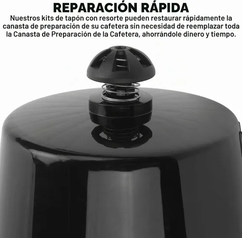 Vista 3 de Cesta de preparación de café Kits de tapones con resorte inferior