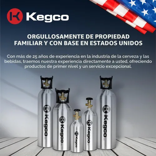 Vista 8 de Kegco Cilindro de Co2 Tanque de Aluminio de 10 lb