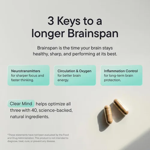 Vista 6 de Suplementos cerebrales para la memoria y la concentración para mujeres y hombres, suplemento de enfoque, suplemento de memoria para el cerebro