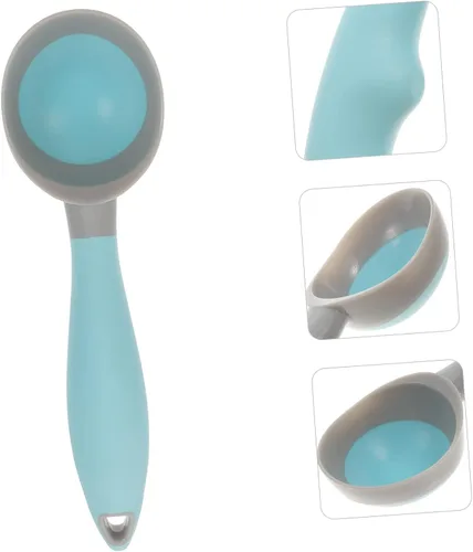 Vista 8 de Juego de cucharas ergonómicas para helados, 2 cucharas de goma para helado para servir ensalada de frutas
