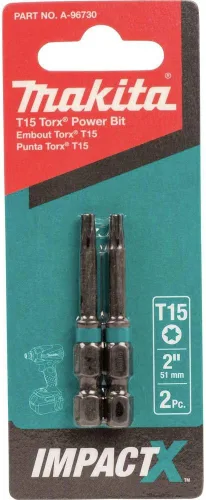 Vista 3 de Makita A-96730 Impactx T15 Torx 2″ Power Bit, 2 Pack