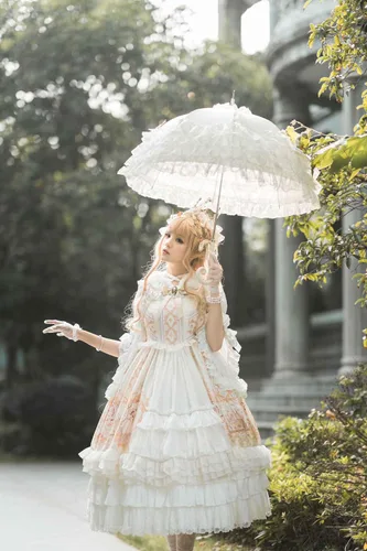 Vista 6 de Vestido clásico de princesa elegante, sin mangas, con volantes, vestido multicapa con lazo