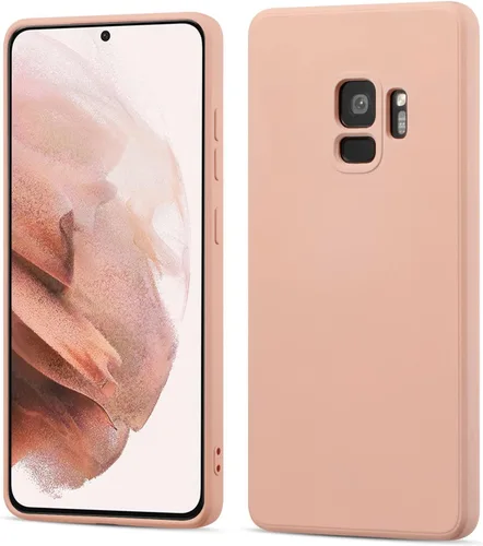 Vista 23 de UEEBAI Funda para Samsung Galaxy S9, funda delgada de silicona líquida a prueba de golpes, protección de cuerpo completo, con microfibra