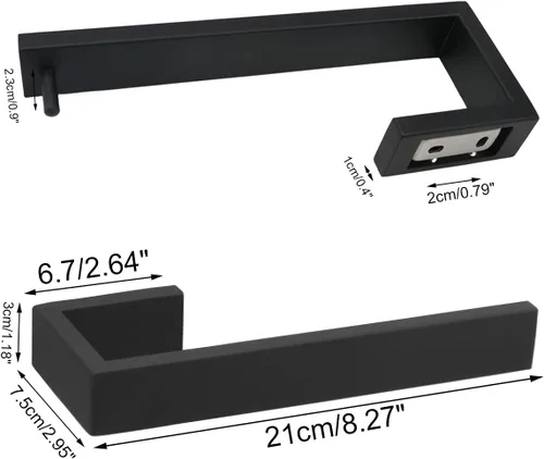 Vista 7 de TocTen Portatoallas de Mano/Anillo para Toallas – Colgador de Toallas de Mano para Baño de Acero Inoxidable SUS304 Reforzado, Toallero de Pared