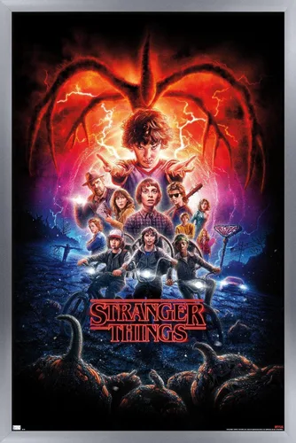 Vista 18 de Trends International Netflix Stranger Things: Season 2 - Póster de pared de una hoja, 22.4 pulgadas de largo x 14.7 pulgadas, versión enmarcada
