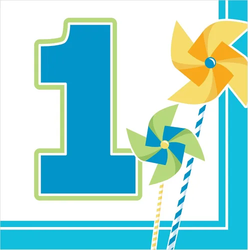 Vista 12 de Servilletas de papel de 16 unidades, Circus Time 1st Birthday