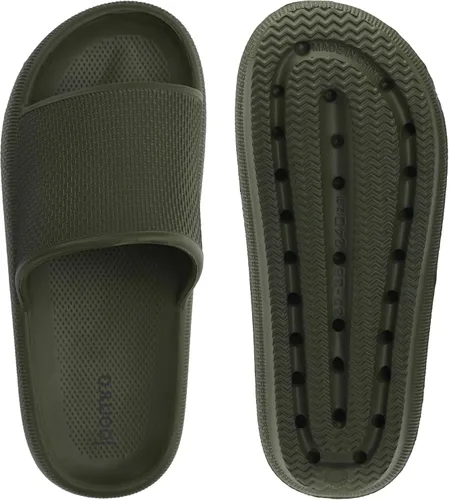 Vista 4 de Joomra - Sandalias acolchadas tipo pantuflas para mujeres y hombres, antideslizantes, de secado rápido, sandalias para baño, con suela gruesa