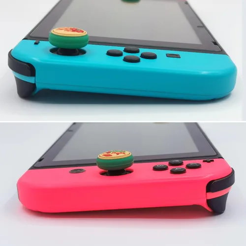 Vista 4 de Juego de empuñaduras de pulgar para Nintendo SwitchOLEDLite, para Nintendo Switch, tapas de palanca analógica de silicona para Switch Joycon