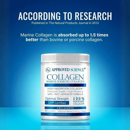Vista 5 de Approved Science Colágeno en polvo – Péptidos de colágeno hidrolizados sin sabor para mujeres y hombres – de origen marino – cabello, piel, uñas