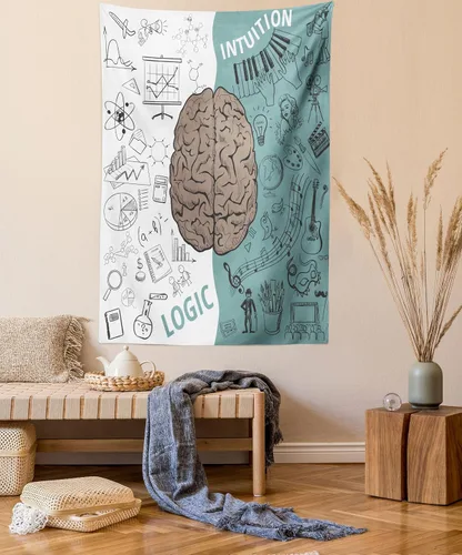 Vista 51 de Ambesonne Tapiz de arte afro, hombre negro fuerte con una corona de trazos impresión de pintura moderna, decoración de tela para colgar en la pared