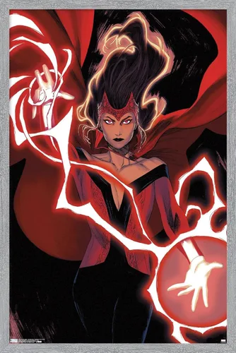 Vista 13 de Trends International Marvel Comics - Póster de pared de Bruja Escarlata #2 de Bruja Escarlata, 14.725 x 22.375 pulgadas, versión enmarcada de madera