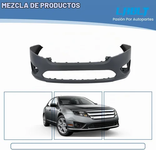 Vista 5 de LABLT Cubierta de parachoques delantero imprimada Fascia de reemplazo para Fusion 2010 2011 2012 AE5Z17D957BAPTM FO1000650