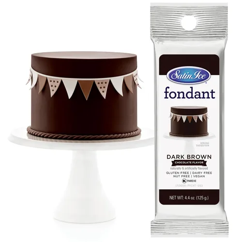 Vista 19 de Fondant de satén de Satin Ice para decorar pasteles, negro (4.4 onzas)