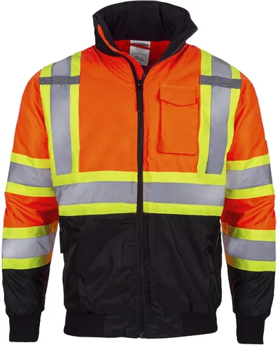 Vista 2 de JORESTECH Chaqueta de seguridad reflectante ANSI/ISEA 107-2015 y CSA Z96 compatible con la chaqueta de trabajo Naranja