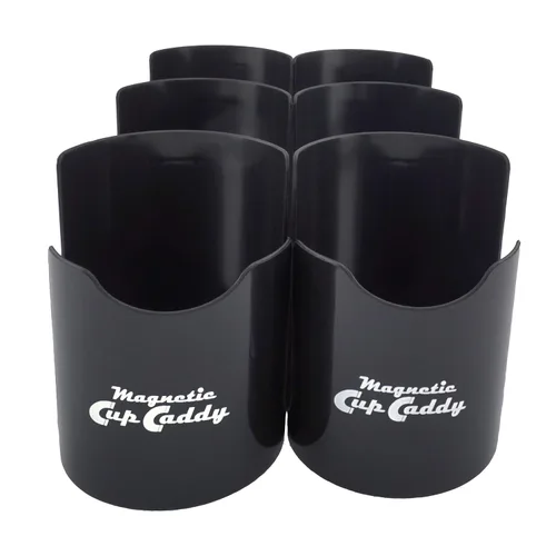 Vista 2 de Master Magnetics - Organizador magnético negro para tazas, imán organizador, negro (paquete de 6) y organizador magnético para tazas, 3.25 pulgadas