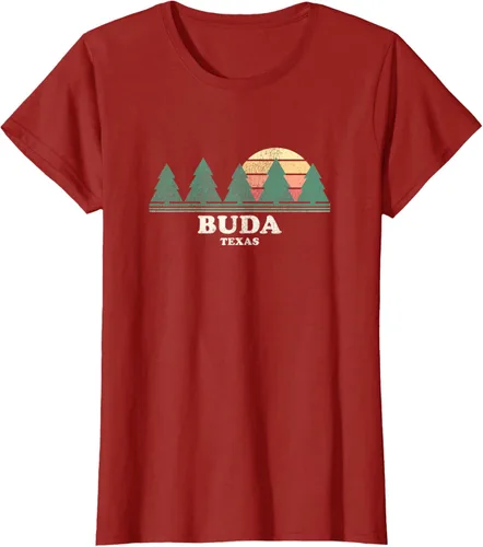 Vista 19 de Buda TX Vintage Throwback Tee Retro 70s Design T-Shirt