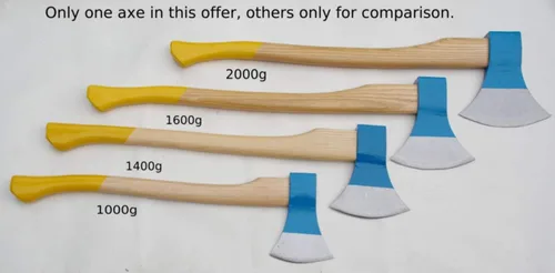 Vista 4 de Biber Muller Beaver-Hacha Broad Broad Broad 56.44 oz,5.55 Libra Línea Azul-Mango Fresno Forjado en Austria- 0017,16