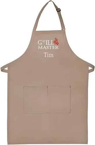 Vista 13 de Delantal bordado personalizado para adultos, hecho en los Estados Unidos, para hombres, mujeres, día del padre, cocina, barbacoa, parrilla, regalo