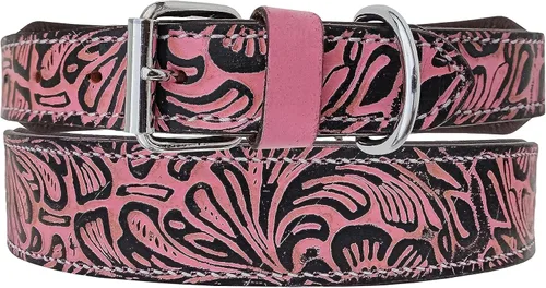 Vista 3 de Affilare Collar de perro de cuero estilo occidental resistente acolchado para cachorros y perros grandes 10AB134-XS