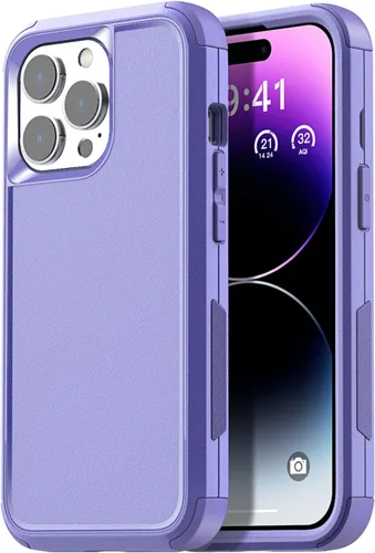 Vista 17 de AICase Funda para iPhone 14 Pro Max (6.7") con Protector de Pantalla de Vidrio, Protección contra Caídas de Servicio Pesado, Cuerpo Completo