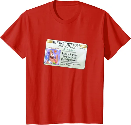 Vista 3 de SpongeBob SquarePants Camiseta con logotipo de Patrick Star Driver License King, Negro