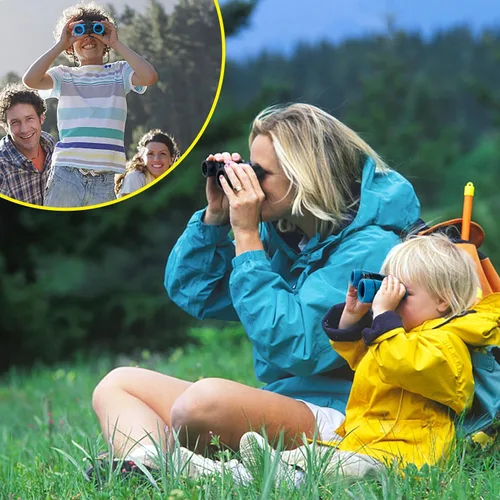 Vista 5 de ESSENSON Prismáticos para niños, juguetes de regalo para niños de 3 a 12 años, telescopio al aire libre para deportes y juegos al aire libre
