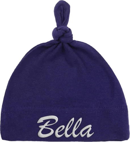 Vista 7 de Mato & Hash Gorro con nudo ajustable 100 % de algodón para bebés unisex Azul Bebé - Personalizado
