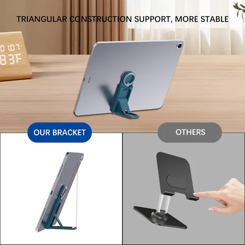 Vista 6 de Soporte universal para tableta con soporte de anillo integrado, paquete de 2 soportes ajustables para tableta multifunción con parche adhesivo