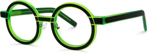 Vista 2 de VOOGLAM Gafas de bloqueo de luz azul de marco redondo, gafas negras de moda para mujer, antifatiga ocular y UV