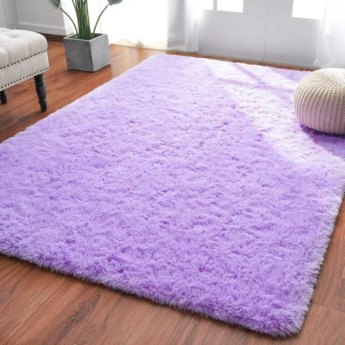Vista 19 de Softlife Alfombra naranja para dormitorio, alfombra de felpa esponjosa para sala de estar para niñas, alfombra lanuda para niños, alfombra suave