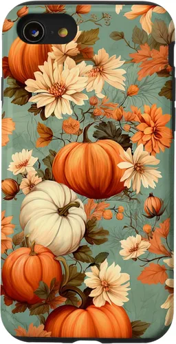 Vista 17 de Funda con temática de otoño para iPhone 11 con diseño de calabaza de otoño para mujer