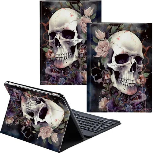 Vista 33 de Funda para Samsung Galaxy Tab S6 Lite 2022/2020 Teclado inalámbrico desmontable y cubierta de cuero PU Funda protectora para tableta para Samsung