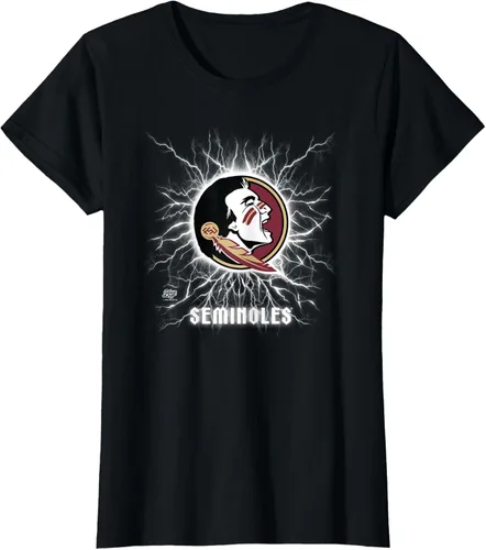 Vista 7 de Camiseta con licencia oficial de los Florida State Seminoles 90's Lightning, Negro