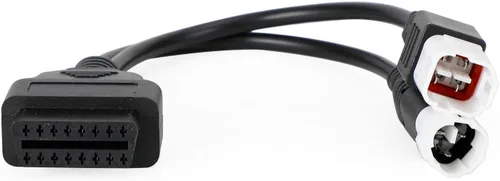 Vista 3 de Cable adaptador de 3 pines/4 pines a 16 pines OBD2 diagnóstico de fallas del motor y detector para motocicletas Yamaha Cable adaptador OBD