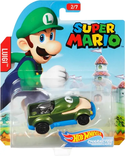 Vista 5 de Hot Wheels Super Mario Carros de Personajes Luigi Vehículo 2/7