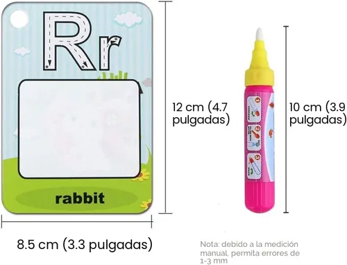 Vista 6 de Pizarra mágica coolplay, para dibujar, pintar, escribir, con tarjetas y bolígrafo, tarjetas para salpicar, 26 alfabeto.