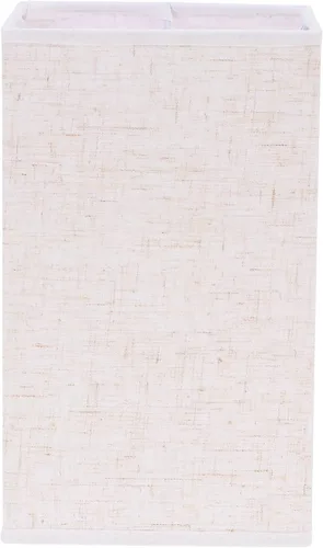 Vista 7 de OSALADI Pantalla de lámpara de lino natural, pantalla de tela cuadrada, pantalla de lámpara cuadrada con clip pequeño, cubierta de luz rectangular
