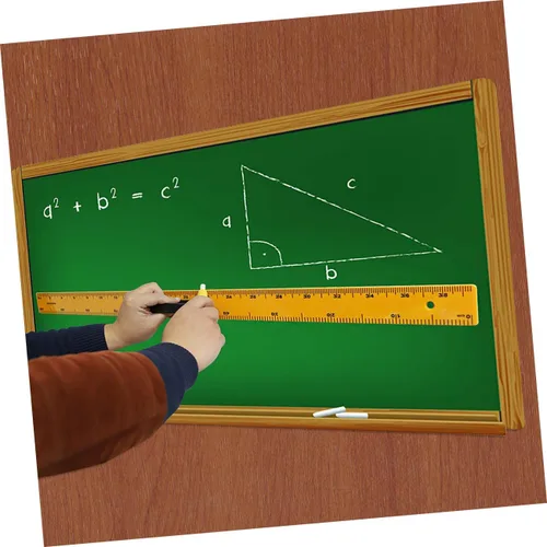 Vista 7 de STOBOK Barra de medidor de enseñanza de plástico para aula, herramienta de medición escolar, regla de pizarra de matemáticas, regla de enseñanza