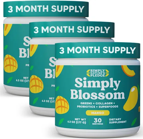 Vista 11 de Simply Blossom Nutrition - Verduras diarias y superalimentos en polvo + colágeno + probióticos para la salud digestiva de las mujeres y alivio